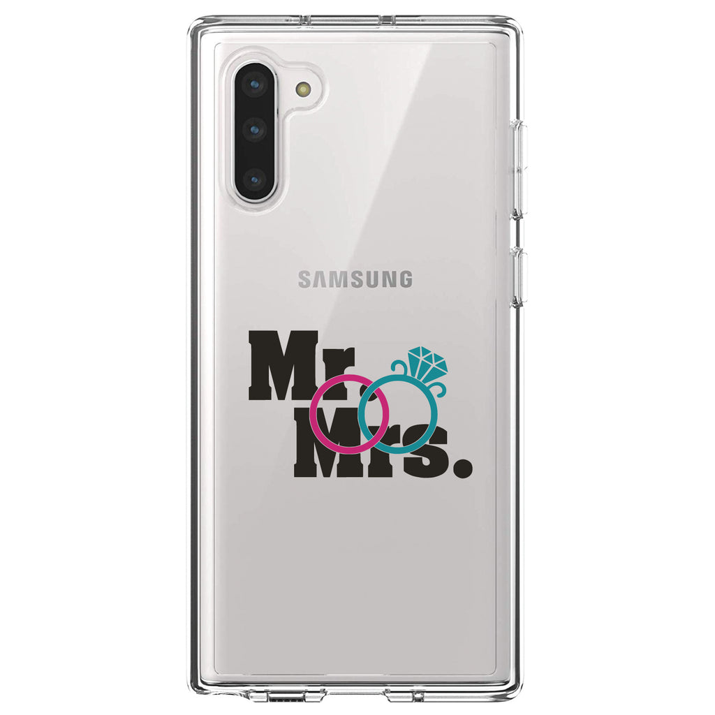 Mr. & Mrs. Wedding Rings Clear Shockproof iPhone Case, view 9