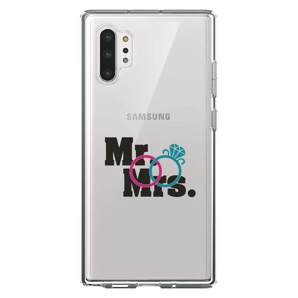 Mr. & Mrs. Wedding Rings Clear Shockproof iPhone Case, view 10