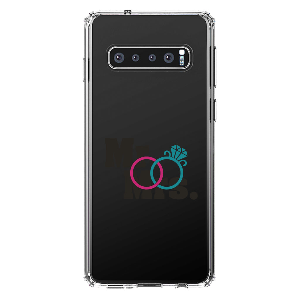 Mr. & Mrs. Wedding Rings Clear Shockproof iPhone Case, view 16