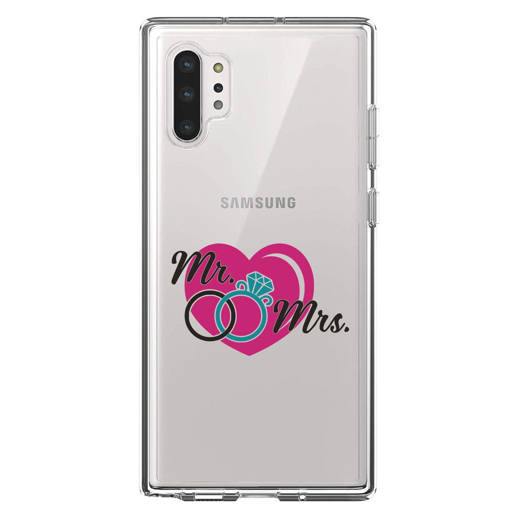 Mr. & Mrs. Wedding Rings Heart Clear Shockproof iPhone Case, view 10