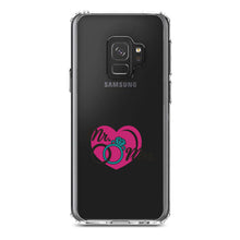 DistinctInk® Clear Shockproof Hybrid Case for Apple iPhone / Samsung Galaxy / Google Pixel - Mr. & Mrs. Wedding Rings Heart