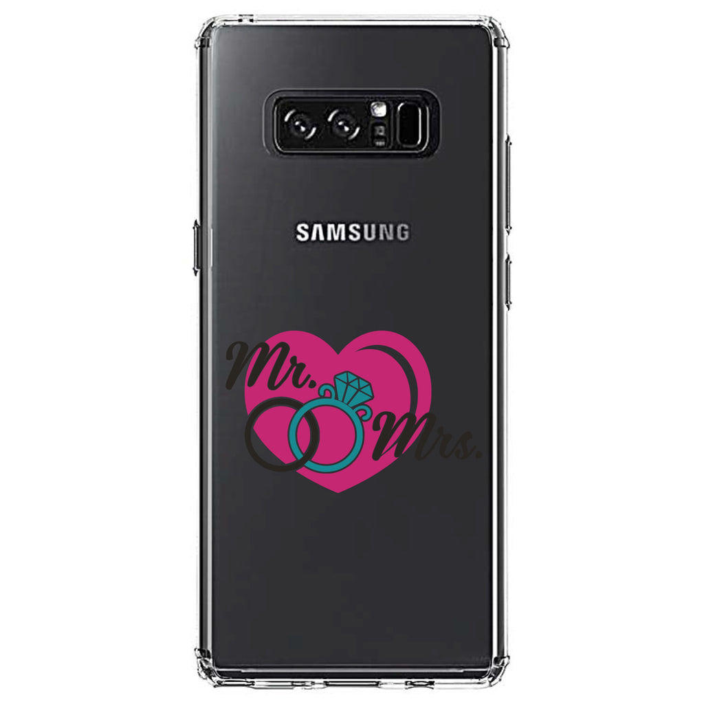 Mr. & Mrs. Wedding Rings Heart Clear Shockproof iPhone Case, view 12