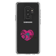 DistinctInk® Clear Shockproof Hybrid Case for Apple iPhone / Samsung Galaxy / Google Pixel - Mr. & Mrs. Wedding Rings Heart
