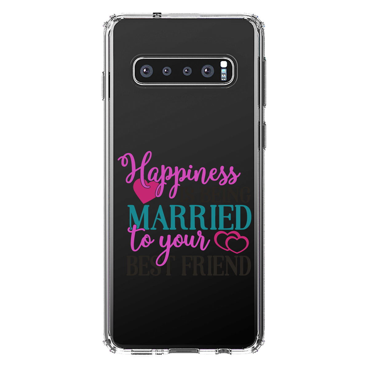 Happiness Married to Your Best Friend Clear Shockproof iPhone Case, view 16