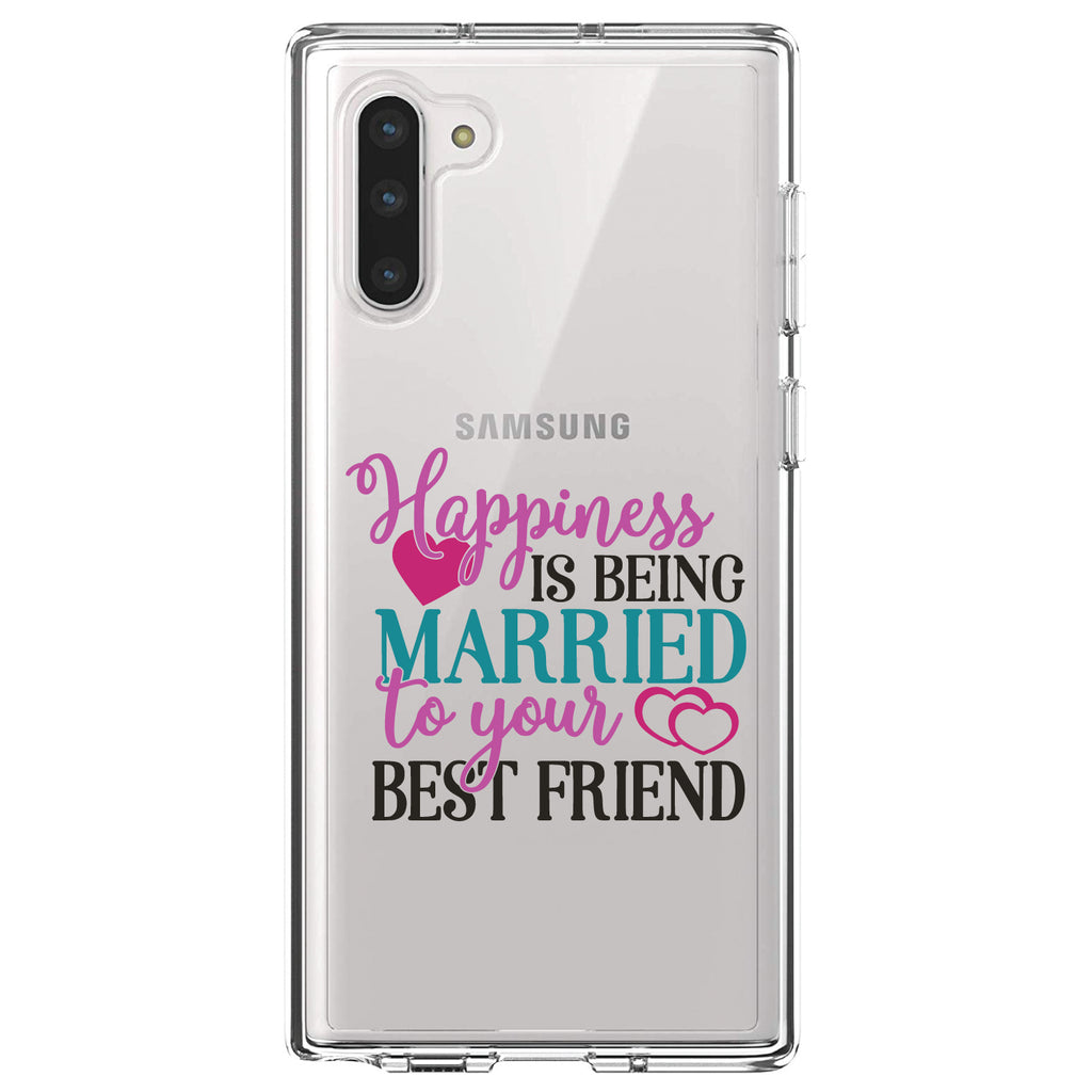 Happiness Married to Your Best Friend Clear Shockproof iPhone Case, view 9