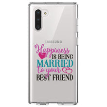 DistinctInk® Clear Shockproof Hybrid Case for Apple iPhone / Samsung Galaxy / Google Pixel - Happiness Married to Your Best Friend
