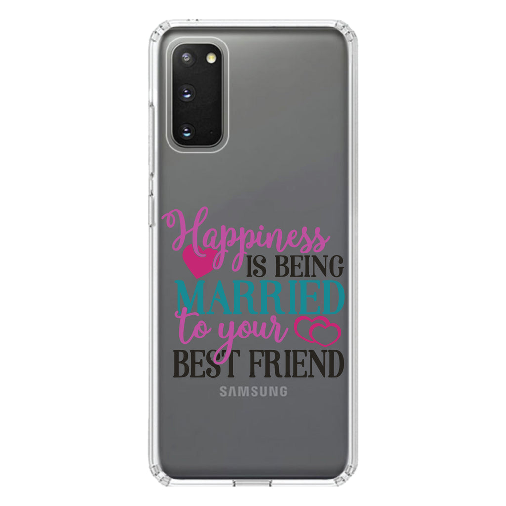Happiness Married to Your Best Friend Clear Shockproof iPhone Case, view 15