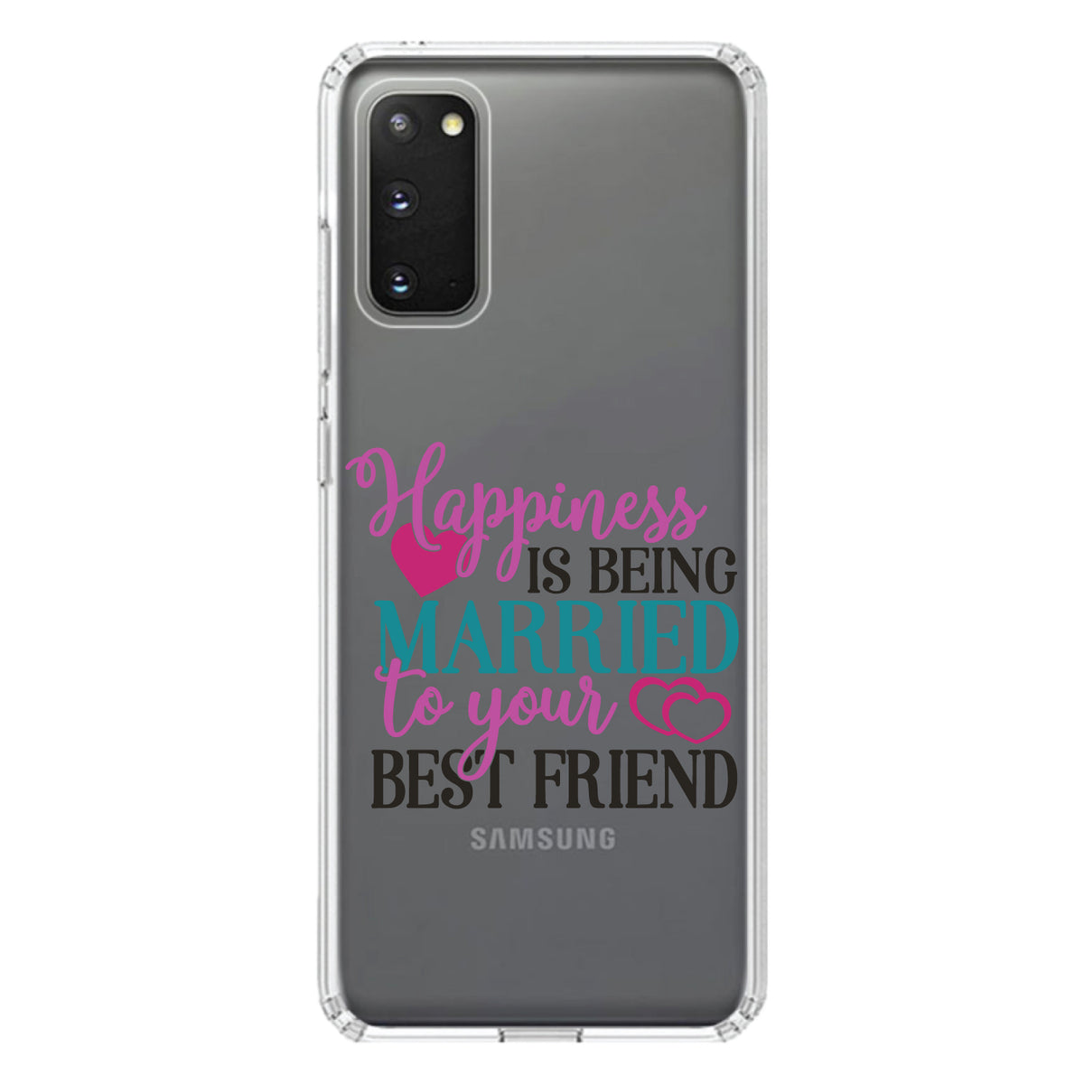 Happiness Married to Your Best Friend Clear Shockproof iPhone Case, view 14