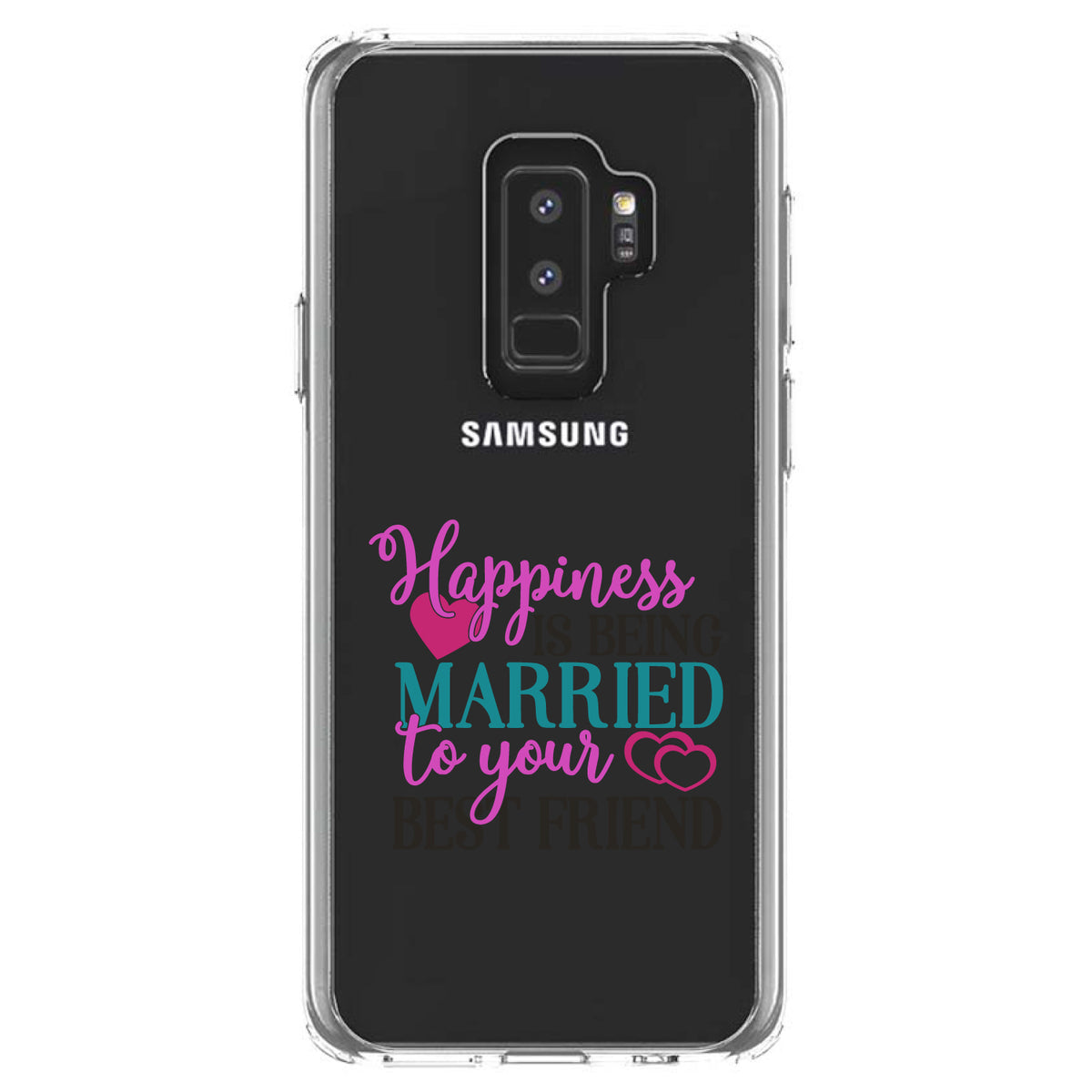 Happiness Married to Your Best Friend Clear Shockproof iPhone Case, view 20