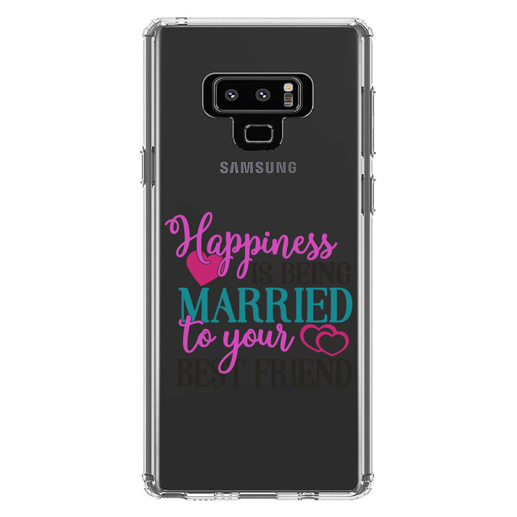Happiness Married to Your Best Friend Clear Shockproof iPhone Case, view 11