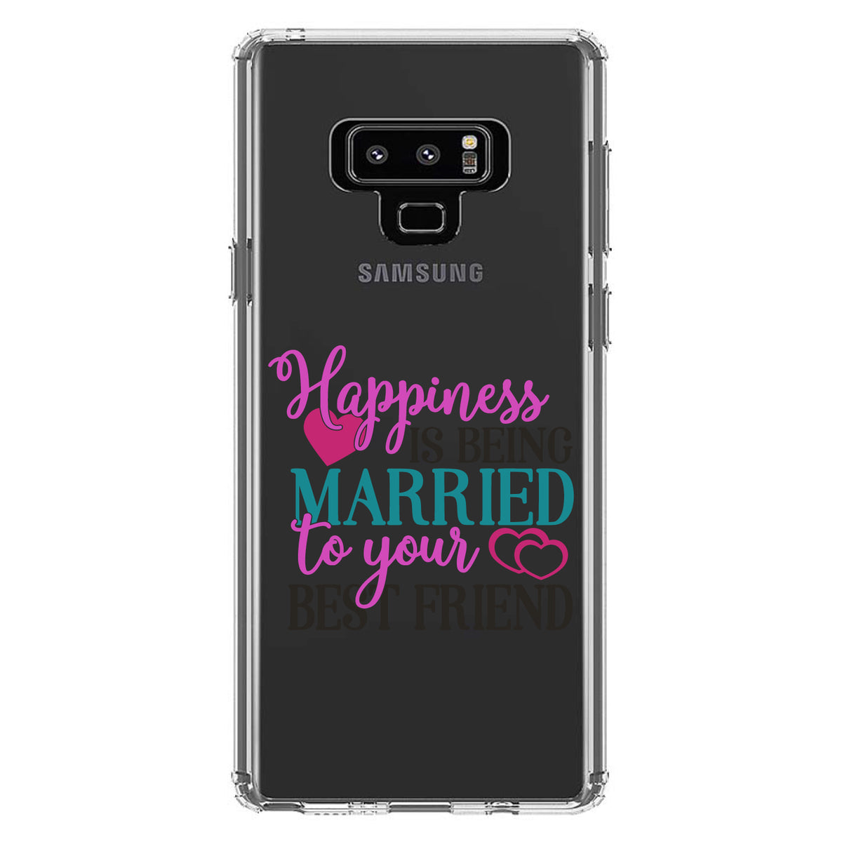 Happiness Married to Your Best Friend Clear Shockproof iPhone Case, view 11
