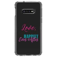 DistinctInk® Clear Shockproof Hybrid Case for Apple iPhone / Samsung Galaxy / Google Pixel - Love Laughter & Happily Ever After