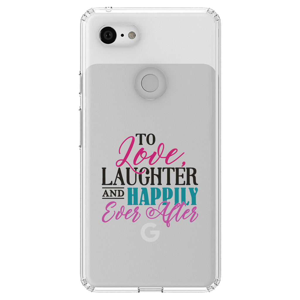 Love Laughter & Happily Ever After Clear Shockproof iPhone Case, view 21
