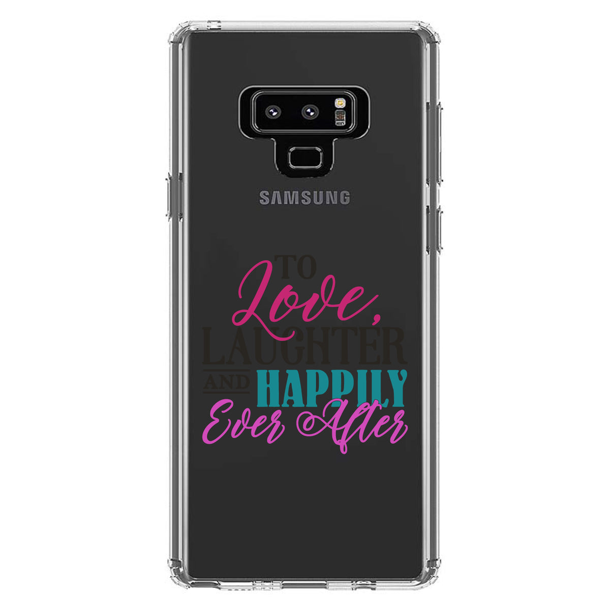 Love Laughter & Happily Ever After Clear Shockproof iPhone Case, view 11