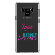 DistinctInk® Clear Shockproof Hybrid Case for Apple iPhone / Samsung Galaxy / Google Pixel - Love Laughter & Happily Ever After