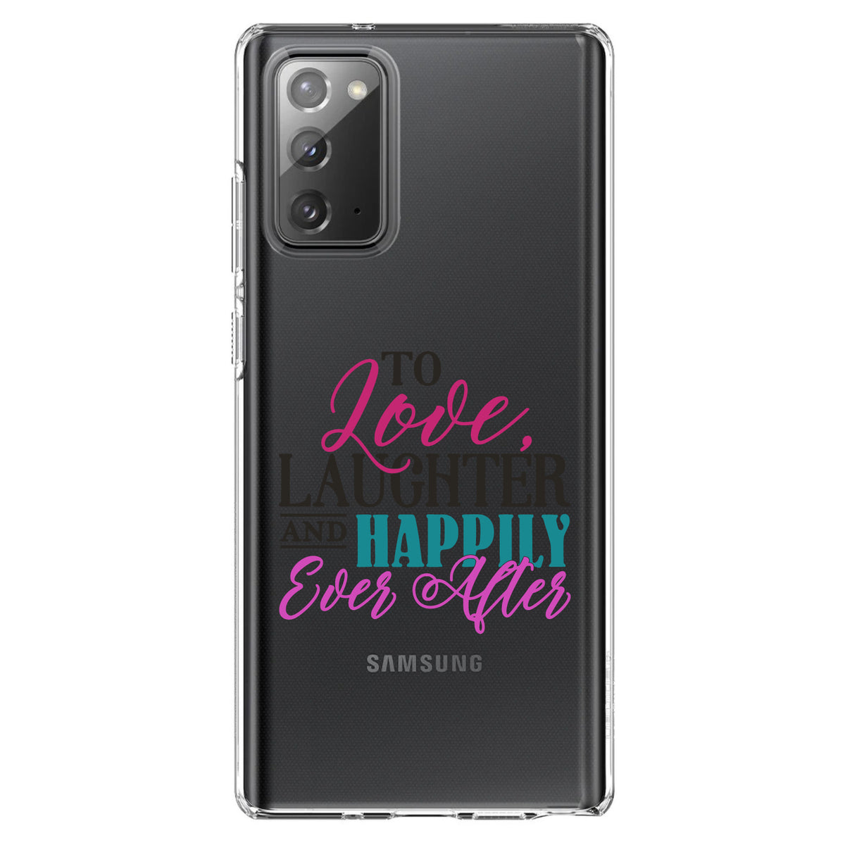 Love Laughter & Happily Ever After Clear Shockproof iPhone Case, view 8