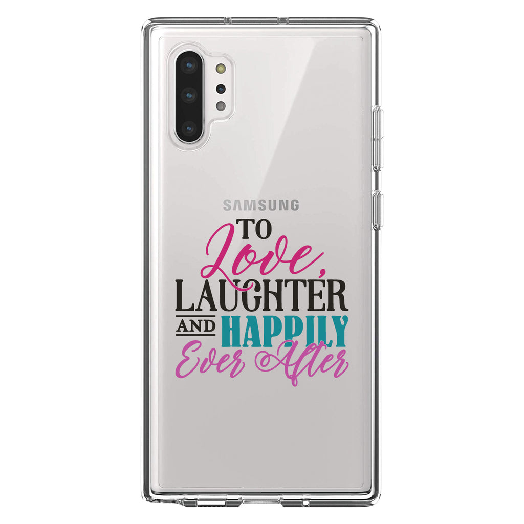 Love Laughter & Happily Ever After Clear Shockproof iPhone Case, view 10