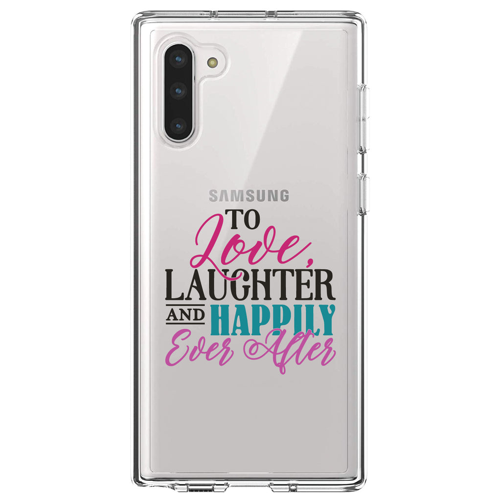 Love Laughter & Happily Ever After Clear Shockproof iPhone Case, view 9