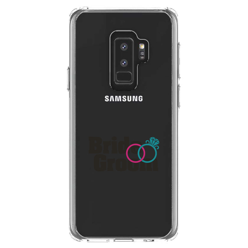 Bride & Groom Wedding Rings Clear Shockproof iPhone Case, view 20