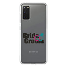 DistinctInk® Clear Shockproof Hybrid Case for Apple iPhone / Samsung Galaxy / Google Pixel - Bride & Groom Wedding Rings