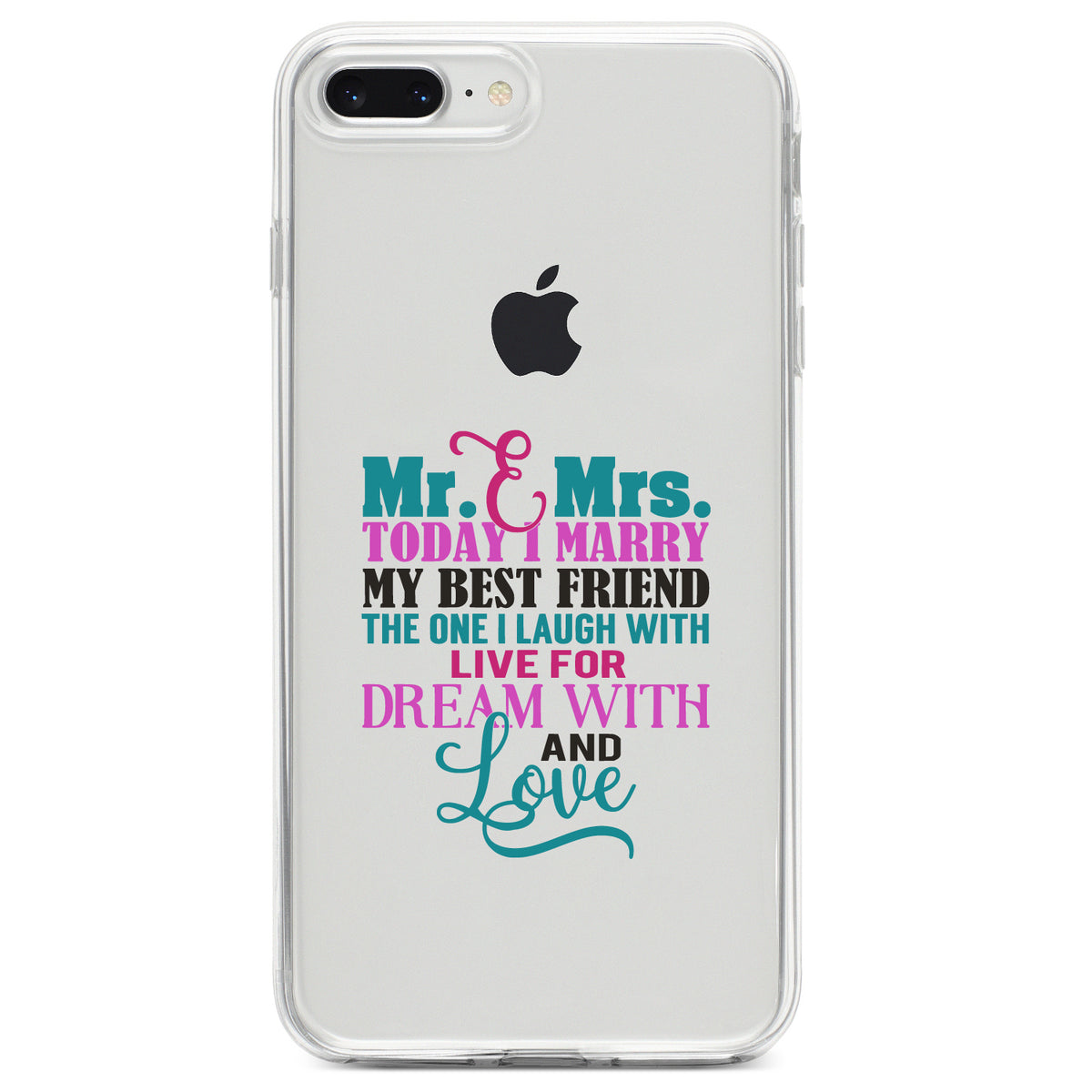 Today I Marry My Best Friend Clear Shockproof iPhone Case, view 6