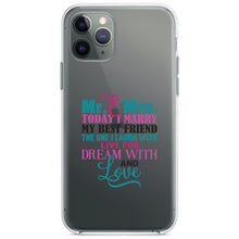 DistinctInk® Clear Shockproof Hybrid Case for Apple iPhone / Samsung Galaxy / Google Pixel - Today I Marry My Best Friend