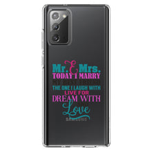 DistinctInk® Clear Shockproof Hybrid Case for Apple iPhone / Samsung Galaxy / Google Pixel - Today I Marry My Best Friend