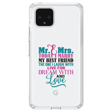 DistinctInk® Clear Shockproof Hybrid Case for Apple iPhone / Samsung Galaxy / Google Pixel - Today I Marry My Best Friend