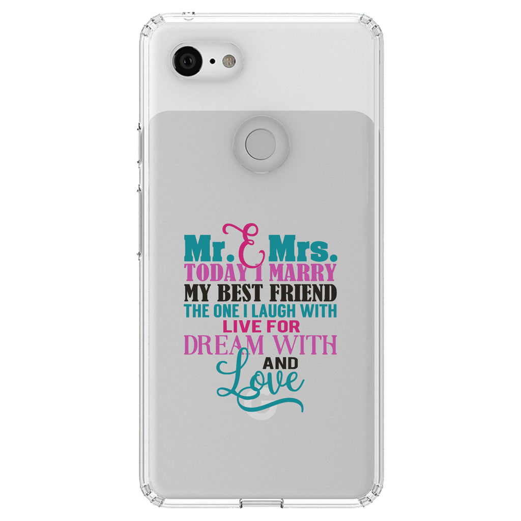 Today I Marry My Best Friend Clear Shockproof iPhone Case, view 21
