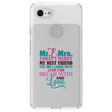 DistinctInk® Clear Shockproof Hybrid Case for Apple iPhone / Samsung Galaxy / Google Pixel - Today I Marry My Best Friend