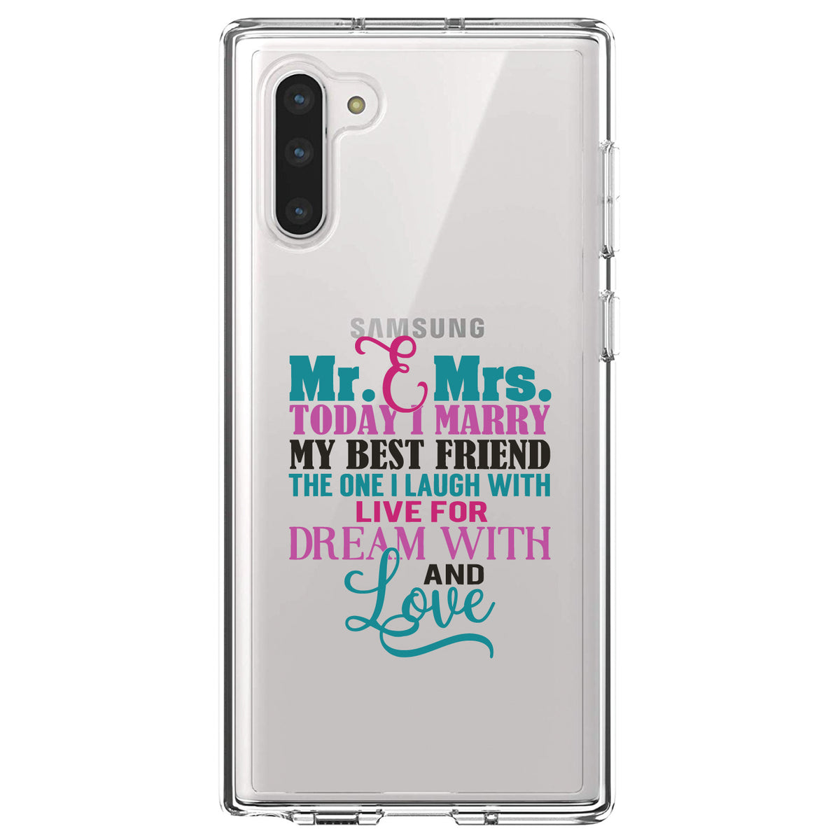 Today I Marry My Best Friend Clear Shockproof iPhone Case, view 9