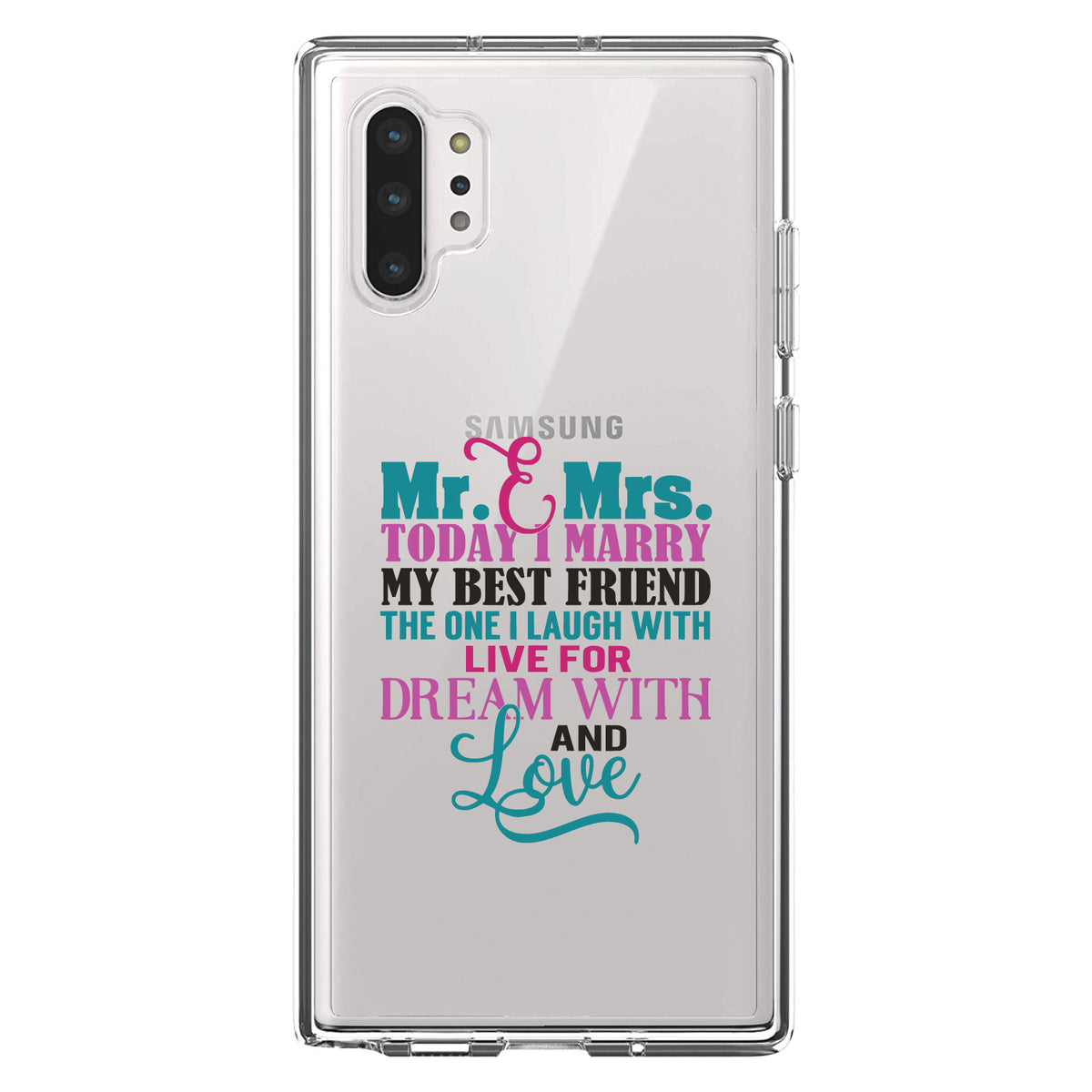 Today I Marry My Best Friend Clear Shockproof iPhone Case, view 10