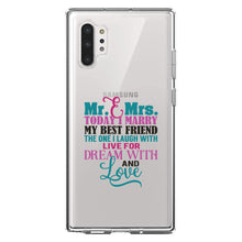 DistinctInk® Clear Shockproof Hybrid Case for Apple iPhone / Samsung Galaxy / Google Pixel - Today I Marry My Best Friend