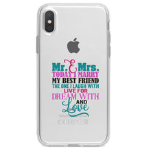 DistinctInk® Clear Shockproof Hybrid Case for Apple iPhone / Samsung Galaxy / Google Pixel - Today I Marry My Best Friend
