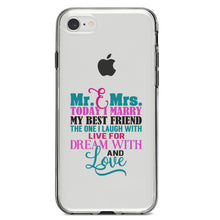 DistinctInk® Clear Shockproof Hybrid Case for Apple iPhone / Samsung Galaxy / Google Pixel - Today I Marry My Best Friend