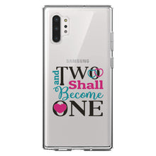DistinctInk® Clear Shockproof Hybrid Case for Apple iPhone / Samsung Galaxy / Google Pixel - Two Shall Become One - Wedding