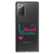 DistinctInk® Clear Shockproof Hybrid Case for Apple iPhone / Samsung Galaxy / Google Pixel - Two Shall Become One - Wedding