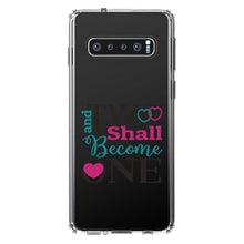 DistinctInk® Clear Shockproof Hybrid Case for Apple iPhone / Samsung Galaxy / Google Pixel - Two Shall Become One - Wedding