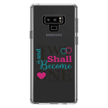 DistinctInk® Clear Shockproof Hybrid Case for Apple iPhone / Samsung Galaxy / Google Pixel - Two Shall Become One - Wedding