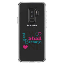 DistinctInk® Clear Shockproof Hybrid Case for Apple iPhone / Samsung Galaxy / Google Pixel - Two Shall Become One - Wedding
