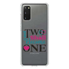 DistinctInk® Clear Shockproof Hybrid Case for Apple iPhone / Samsung Galaxy / Google Pixel - Two Shall Become One - Wedding