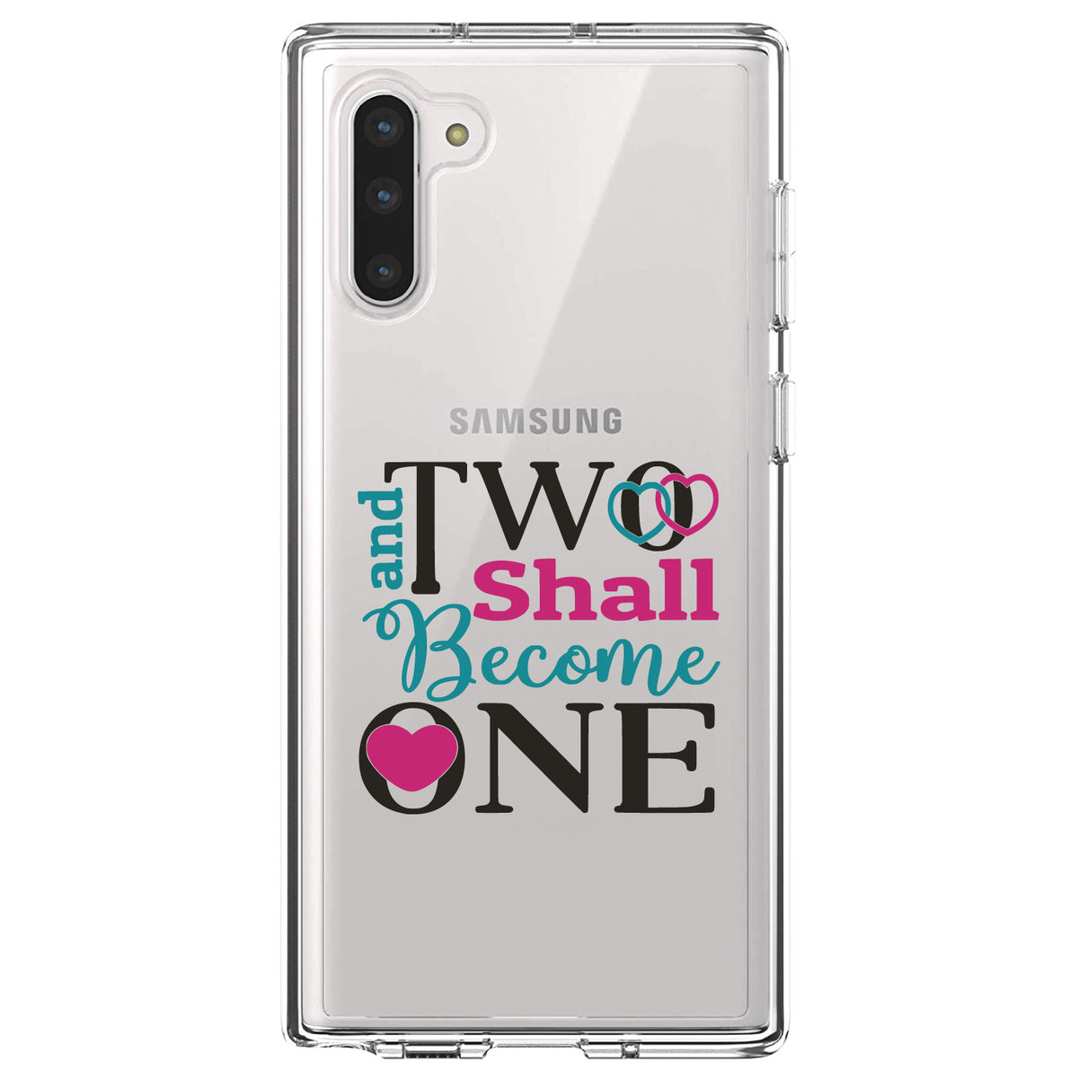 Two Shall Become One, Wedding Clear Shockproof iPhone Case, view 9