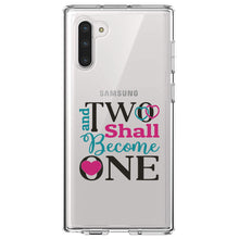 DistinctInk® Clear Shockproof Hybrid Case for Apple iPhone / Samsung Galaxy / Google Pixel - Two Shall Become One - Wedding