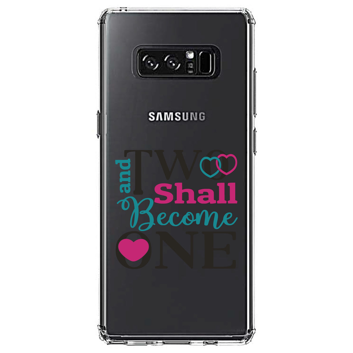 Two Shall Become One, Wedding Clear Shockproof iPhone Case, view 12