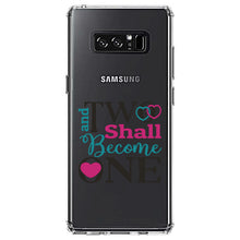 DistinctInk® Clear Shockproof Hybrid Case for Apple iPhone / Samsung Galaxy / Google Pixel - Two Shall Become One - Wedding