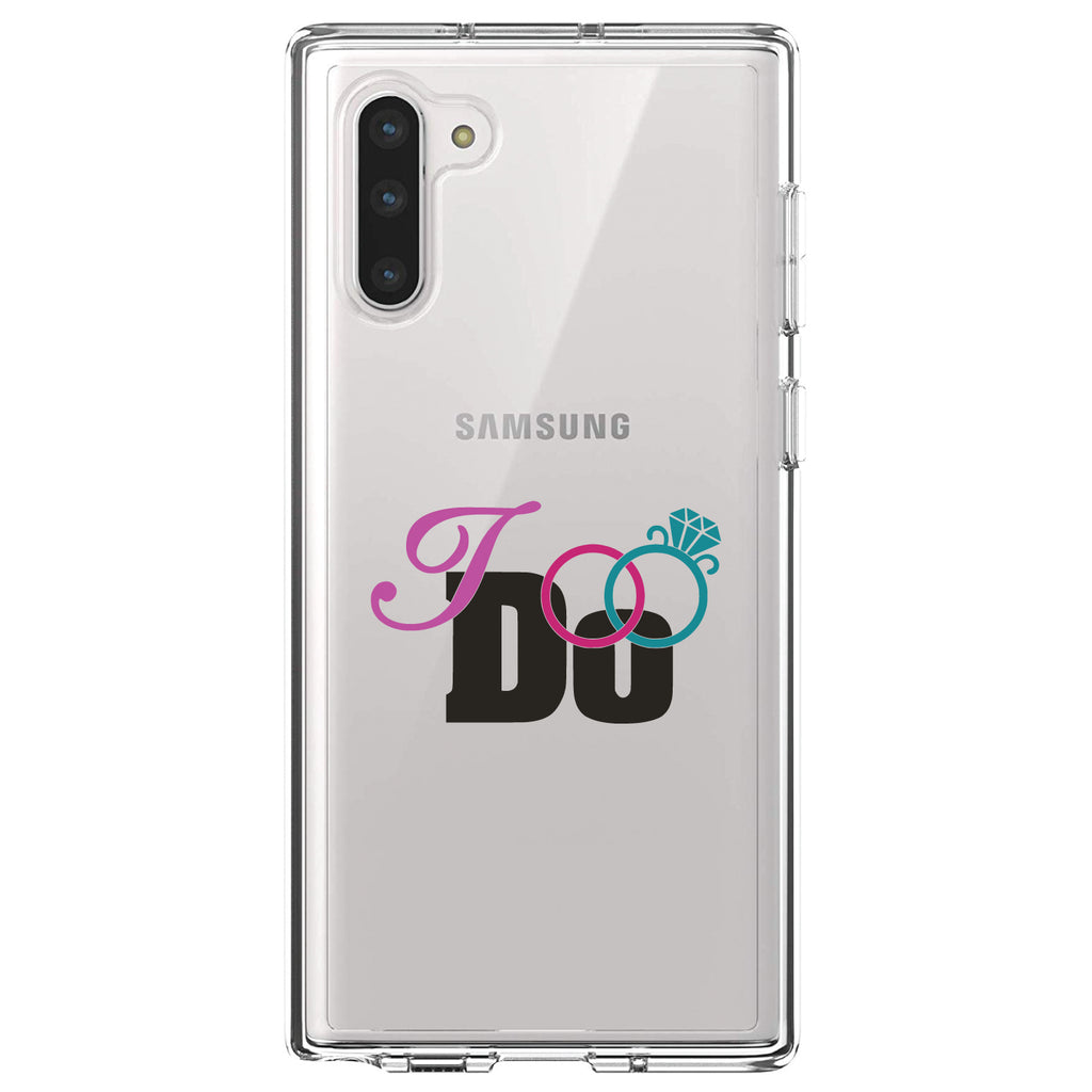 I Do, Wedding Rings Clear Shockproof iPhone Case, view 9