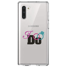 DistinctInk® Clear Shockproof Hybrid Case for Apple iPhone / Samsung Galaxy / Google Pixel - I Do - Wedding Rings