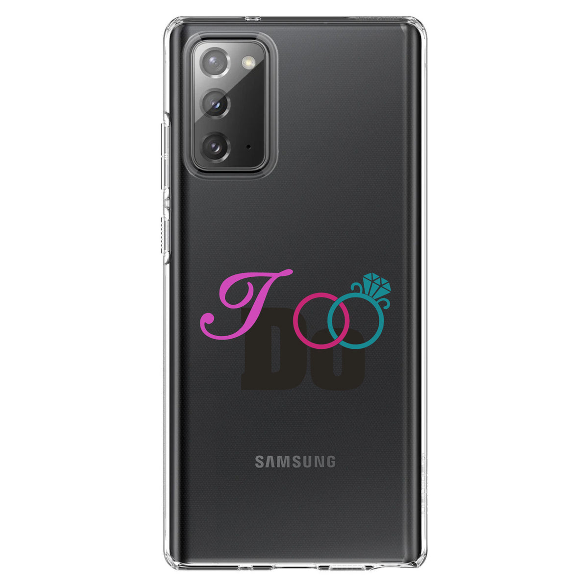 I Do, Wedding Rings Clear Shockproof iPhone Case, view 7