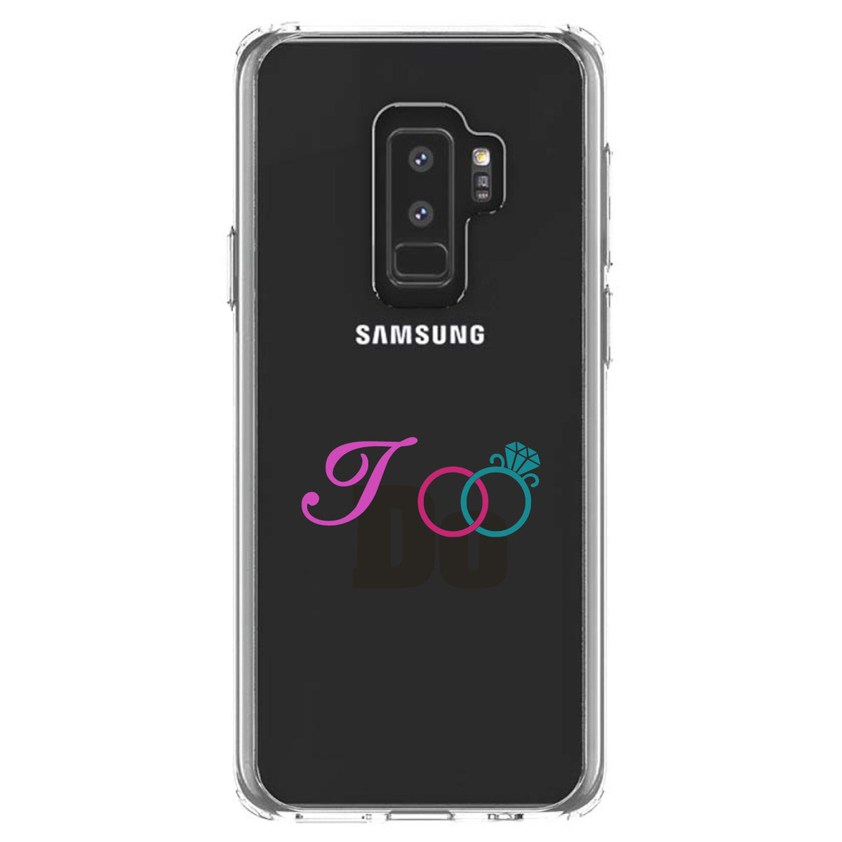 I Do, Wedding Rings Clear Shockproof iPhone Case, view 20
