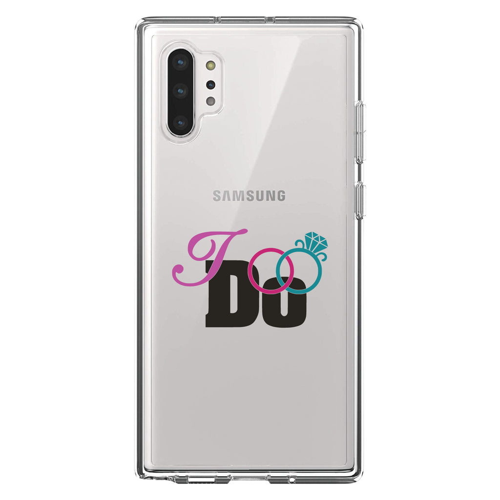 I Do, Wedding Rings Clear Shockproof iPhone Case, view 10